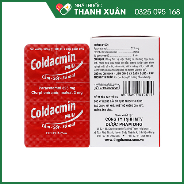 Coldacmin Flu trị cảm cúm, sốt, sổ mũi